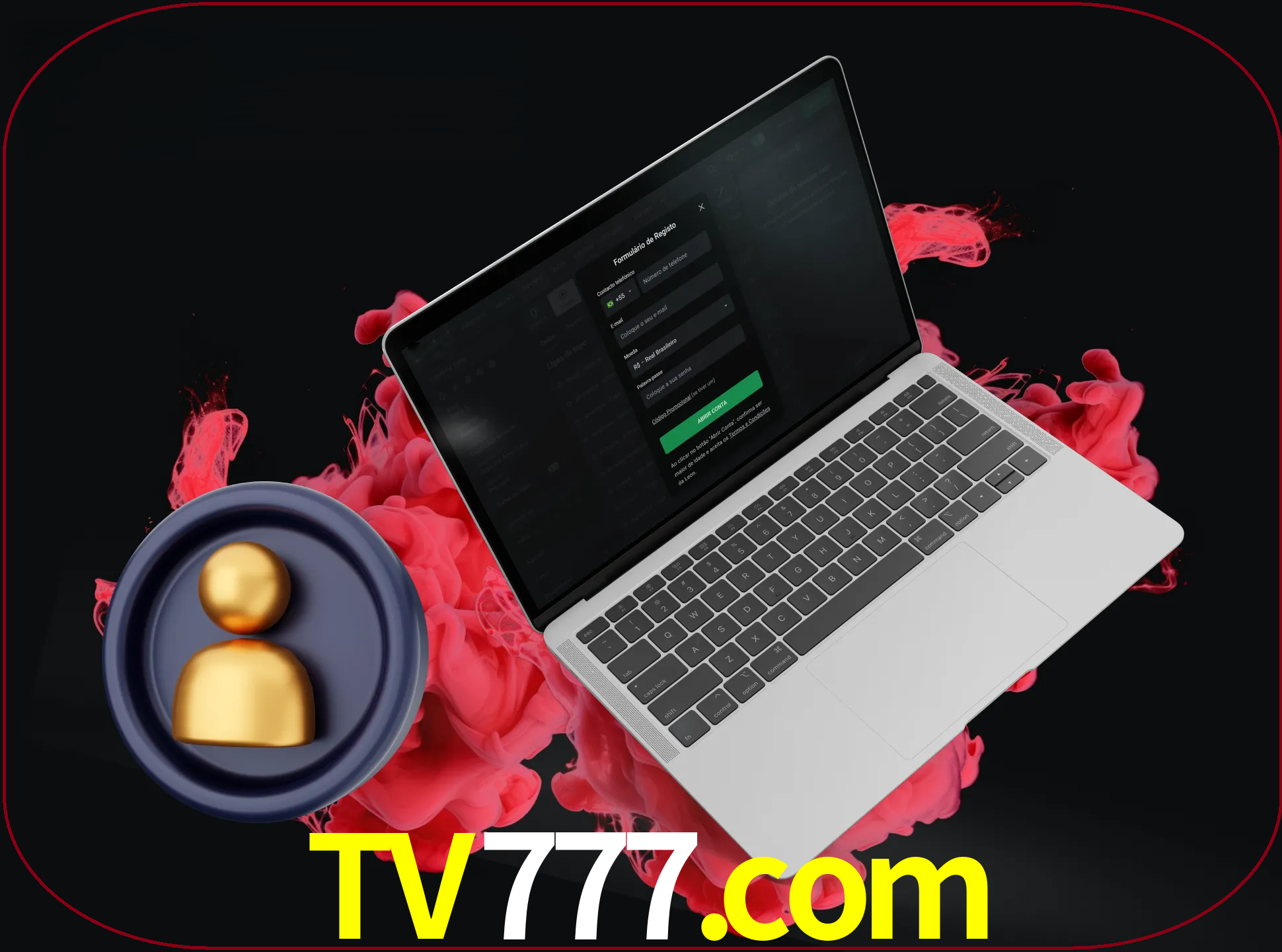 No cabeçalho do site tv777, clique no botão que o levará a um formulário especial onde terá de introduzir as suas informações actuais.