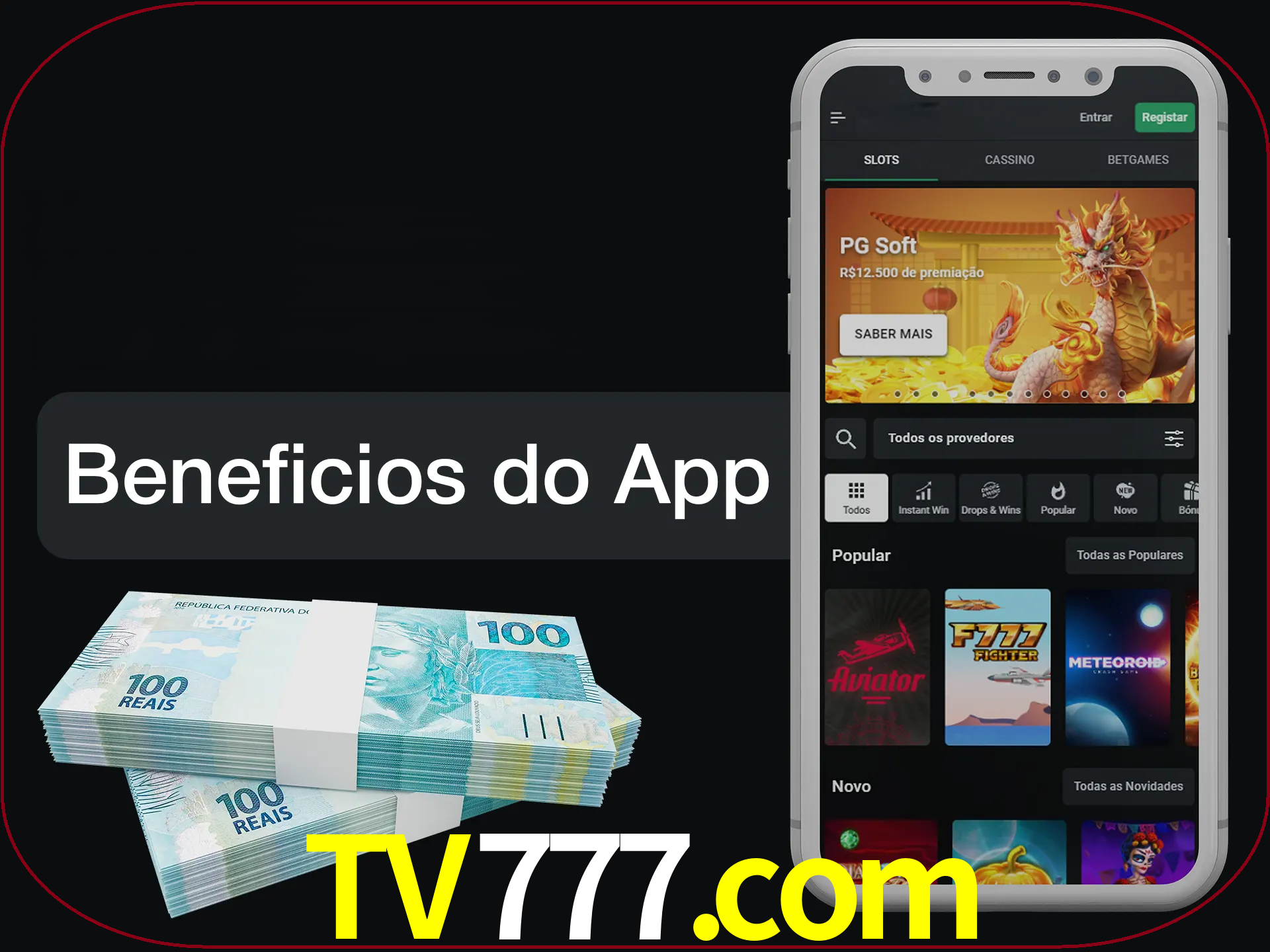Obtenha todos os benefícios usando o aplicativo.