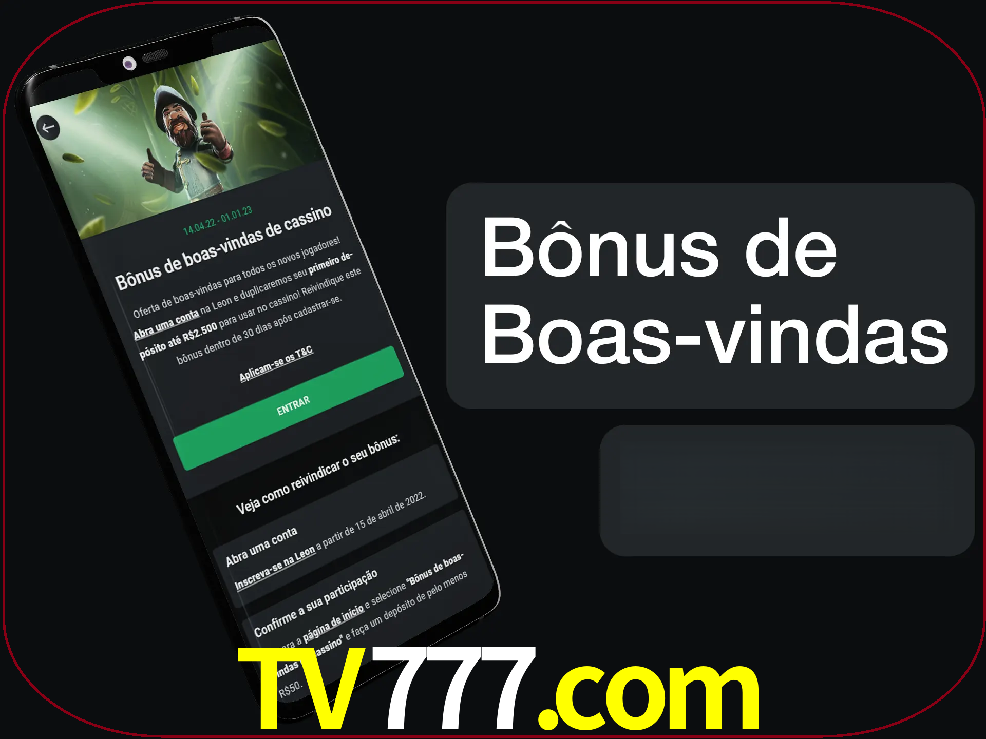 Não se esqueça de usar o bônus de boas-vindas.